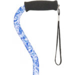 1070CH Nova Offset Adjustable Cane Blue Porcelain (300 Lbs Weight Capacity)