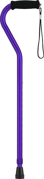 1070PR Nova Offset Adjustable Cane Purple (300 Lbs Weight Capacity)