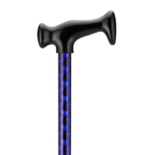 2029 Nova Straight Handle Adjustable Cane Black & Blue