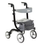 RTL10266BK Drive Nitro Walker 4-Wheel Walker Black
