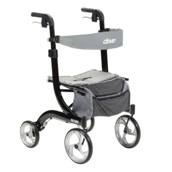 RTL10266BK Drive Nitro Walker 4-Wheel Walker Black