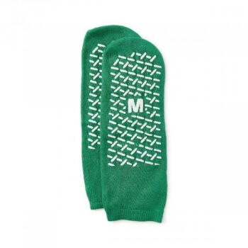 MDT211218MI Medline Gripper Safety Socks Medium (Green)