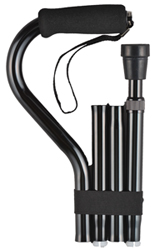 3060BK Nova Offset Folding Cane Black