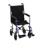 329BL Nova Light Weight Transport Wheelchair 19" BLUE