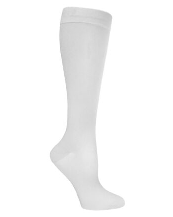 386-WHT 12" Premium Compression Socks White ( 15 - 18mmhg compression)