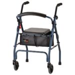 4201BL Nova Cruiser 2 Front Wheel Walker with Seat, Blue