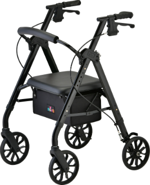 4288BK NOVA Star 8 Rollator Walker, 8" Wheels & Standard Size, Black