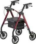 4288RD NOVA Star 8 Rollator Walker, 8" Wheels & Standard Size, Red