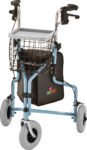 4900DB Nova 3- Wheel Walker with Basket (250 Lbs Weight Capacity) DIAMOND BLUE