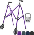 MOB1088PUROB Vive Health Compact Air Frame Walker (Purple) 300 Lbs Weight Capacity and Weighs Only 7 Pounds