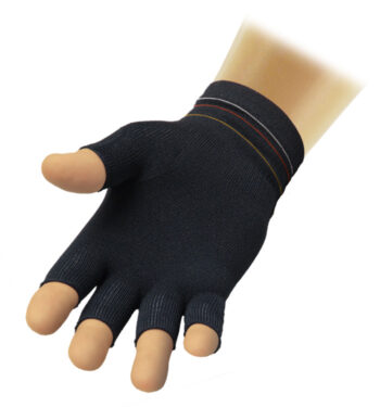 600-BLK-EL Prestige Compression Gloves Made with Infra-Red and Copper Fabrics Large Black (One Pair)