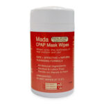 6143 Mada CPAP Mask Wipes, 100% Pure Cotton, Tub 62 Wipes (5"x8")