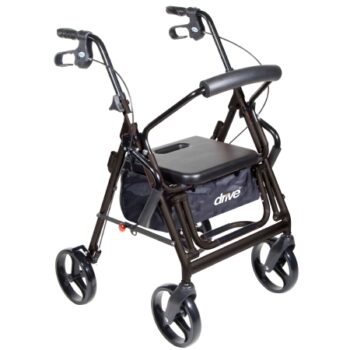 795BL Drive Duet Rollator/ Transport Chair, Blue