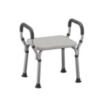 9016 Nova Shower Chair with Padded Arms NO Back (300 Lbs Weight Capacity)