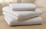 MDTFS4J14 Medline Top Sheet Hospital Bed Red Stripe