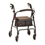 4202CBK Nova GetGo Classic 4-Wheel Walker with Seat (300 Lbs Weight Capacity) BLACK