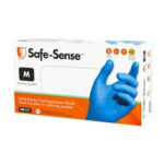 5744-01 Medisca Safe-Sense PF Nitrile Exam Gloves Large Box of 100 (KG-1101)