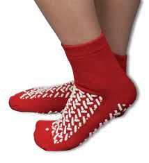 MDT211218SI Medline Gripper Safety Socks Small (Red)