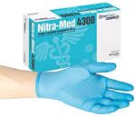 43003 AmerCare Royal Nitra-Med 4300 PF Nitrile Exam Gloves Box of 100 Large
