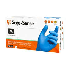 NTR5003BE Medisca Safe-Sense PF Nitrile Exam Gloves Medium Box of 100 (5743-01)