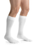 110527 Jobst ActiveWear Knee CT Large Full Calf Medical Compression Socks 20-30mmHg White
