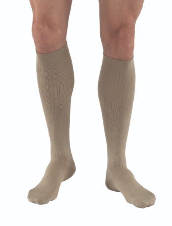110797 Jobst Men's Knee Hi Dress Socks 8-15mmHg Khaki Medium